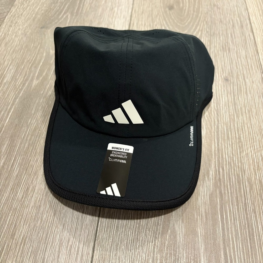 NWT Adidas Womens Blak Engineered‎ Breathability Clima Cool Superlite 3 Hat OS